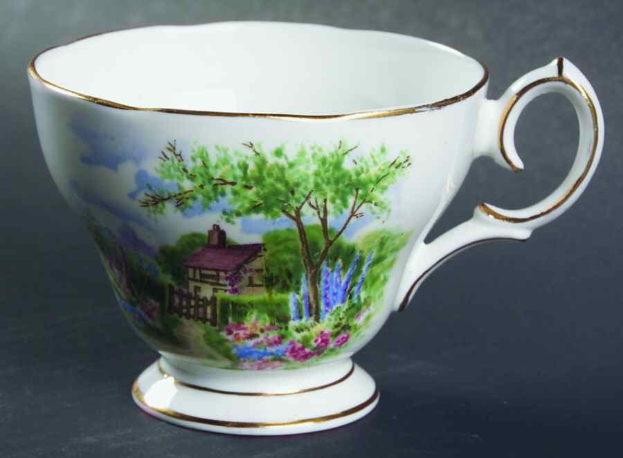 Tudor Cottage Footed Cup by Queen Anne (England)-1