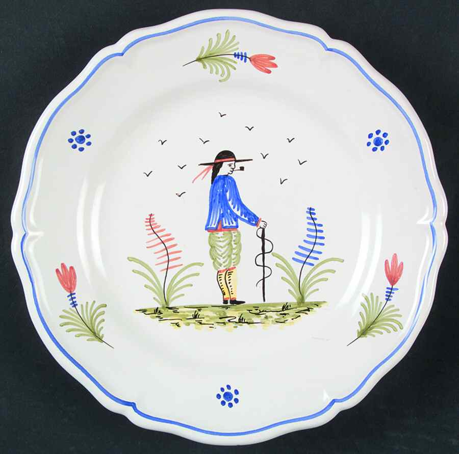 QUI49 9" Wall Plate by Quimper-1