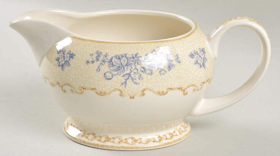Toile de Jouy Blue Gravy Boat by Queen's-1
