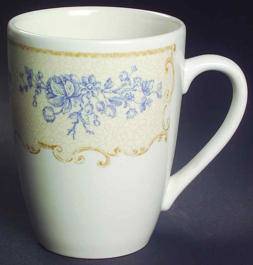 Toile de Jouy Blue Mug by Queen's-1