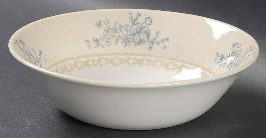 Toile de Jouy Blue Coupe Cereal Bowl by Queen's-1