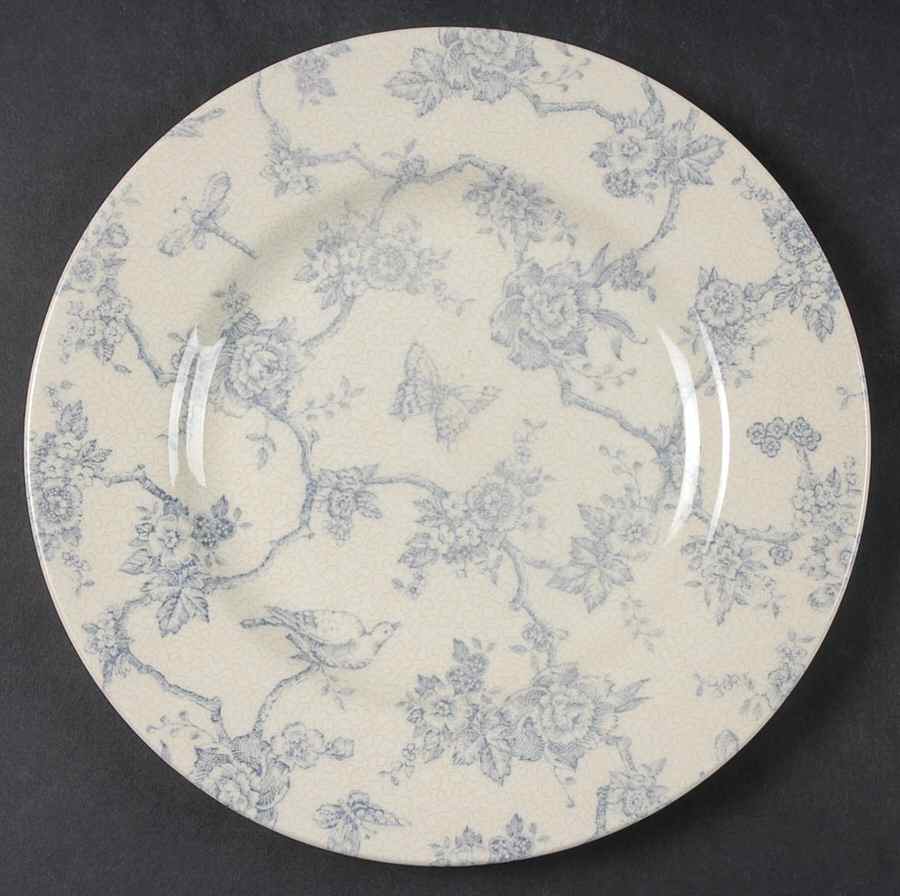 Toile de Jouy Blue Salad Plate by Queen's-1