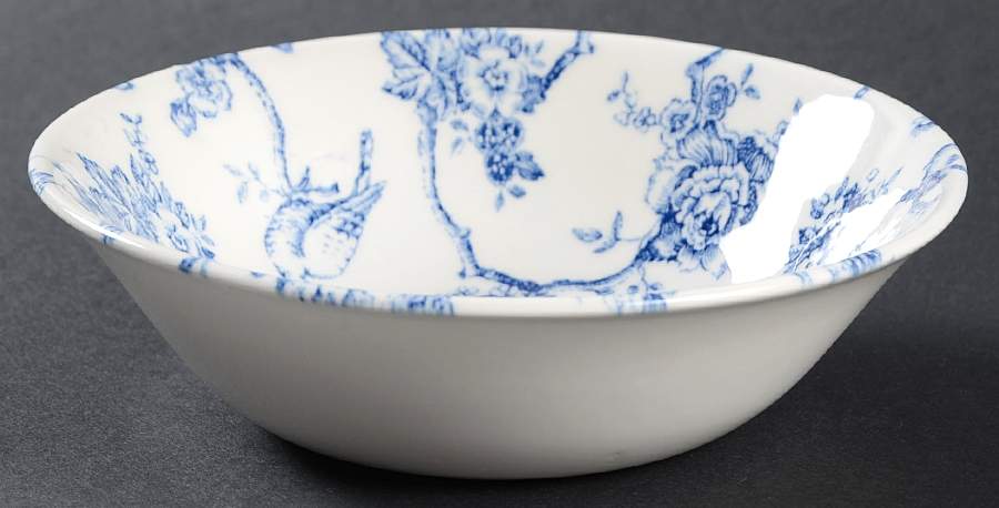 Toile de Jouy Blue Coupe Cereal Bowl by Queen's-1