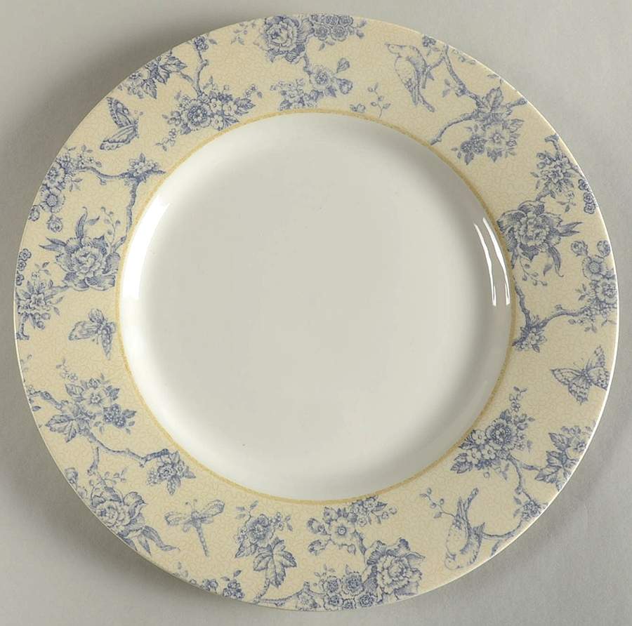 Toile de Jouy Blue Dinner Plate by Queen's-1