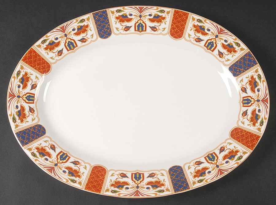 Imari 15" Oval Serving Platter by Queen's-1
