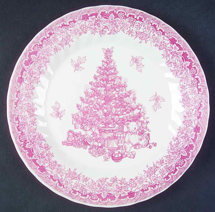 Seasons Greetings Red Dinner Plate by Queen's-1