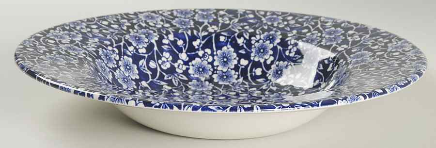 Calico Blue (Malaysia) Large Rim Soup Bowl by Queen's-1