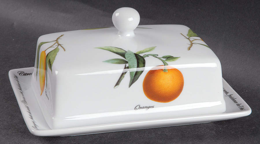 Fruits du Soleil Rectangular Covered Butter by Queen's-1