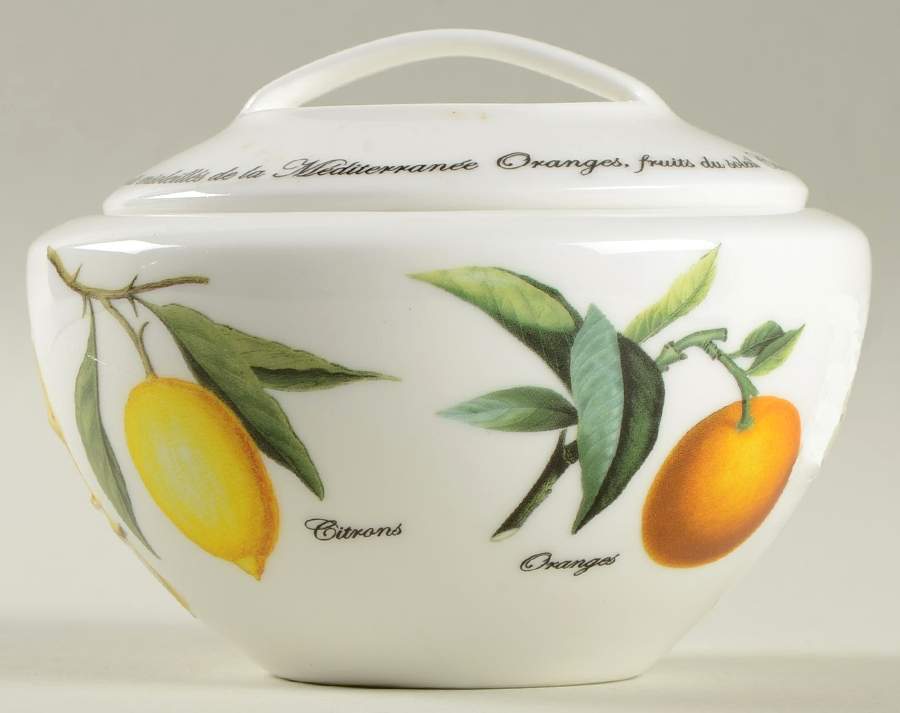 Fruits du Soleil Sugar Bowl & Lid by Queen's-1