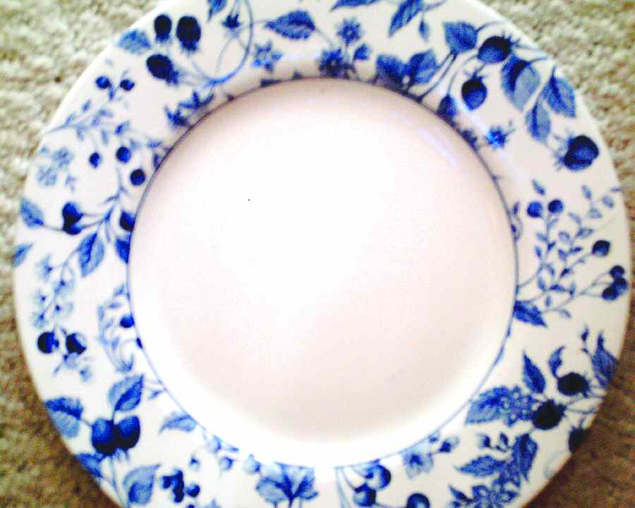 Summer Fruits Blue Dinner Plate by Queen's-1
