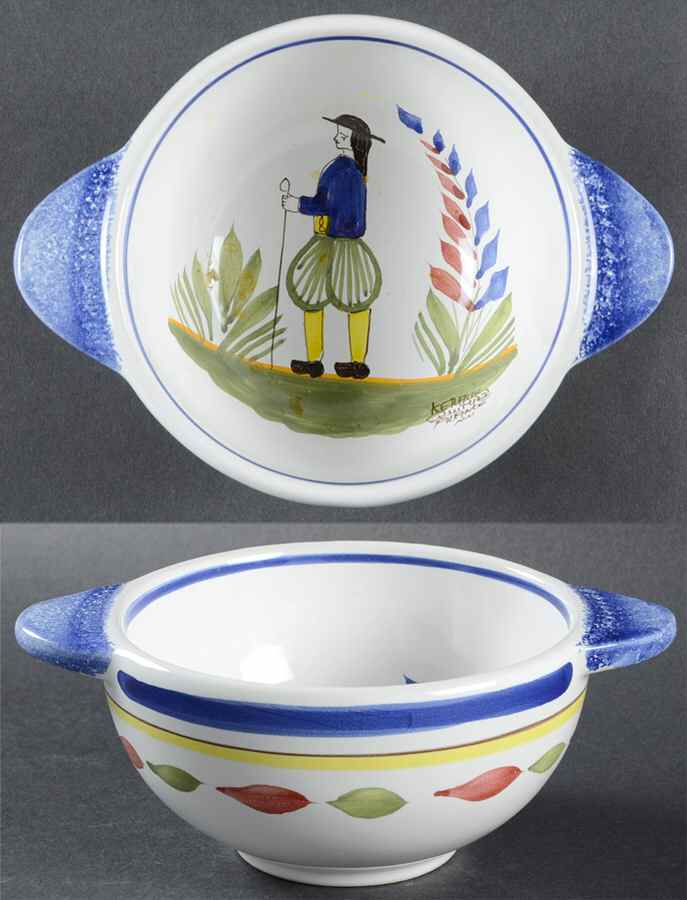 QUI54 Lugged Cereal Bowl by Quimper-1