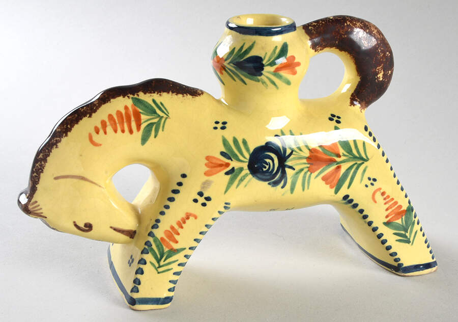 QUI57 Figural Candleholder by Quimper-1