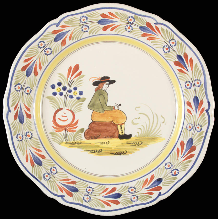 Genre Ancien Wall Plate by Quimper-1