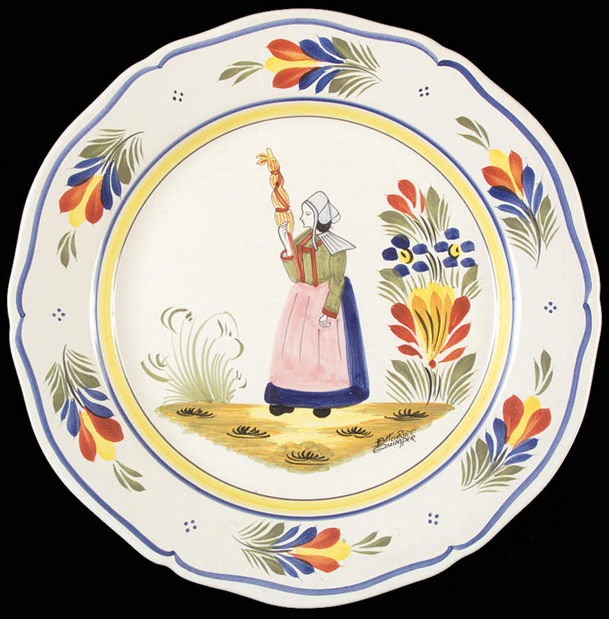 Genre Ancien Wall Plate by Quimper-1