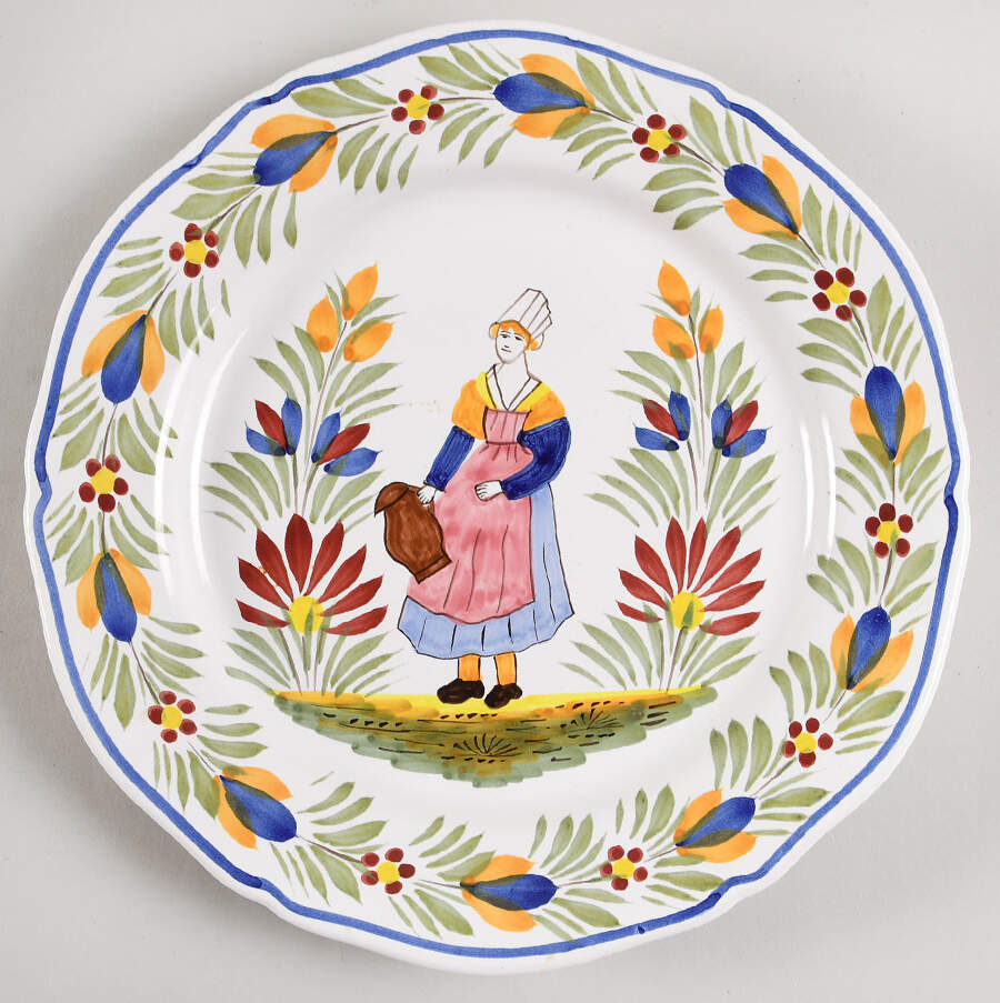 Genre Ancien Dinner Plate by Quimper-1