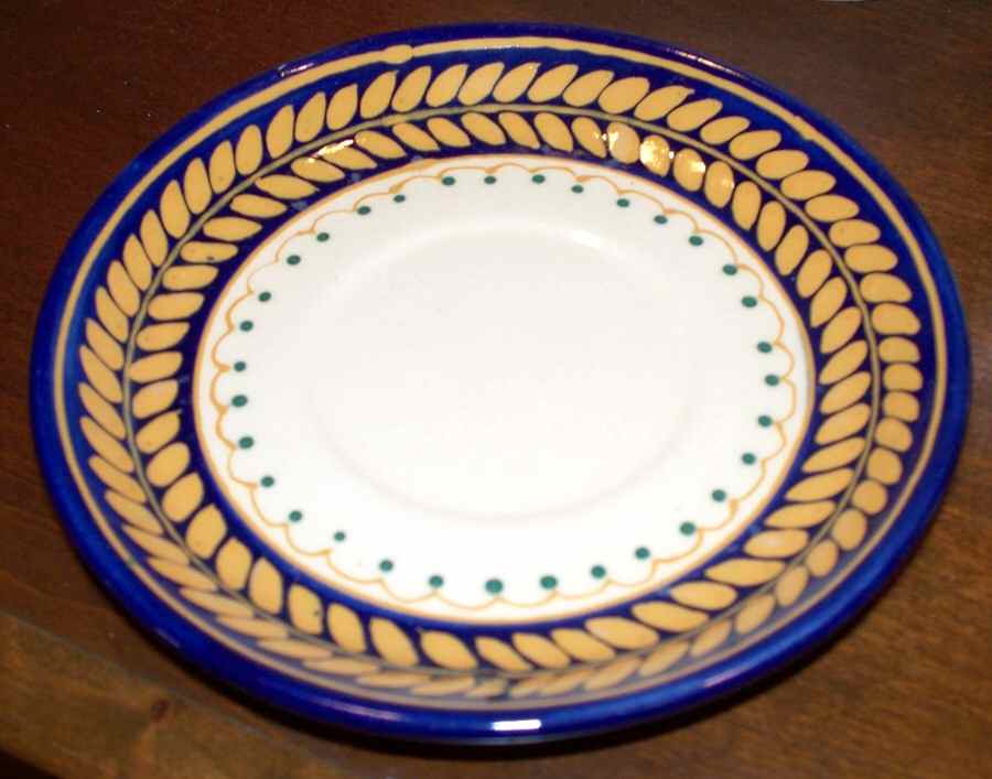 Breton Broderie Saucer by Quimper-1