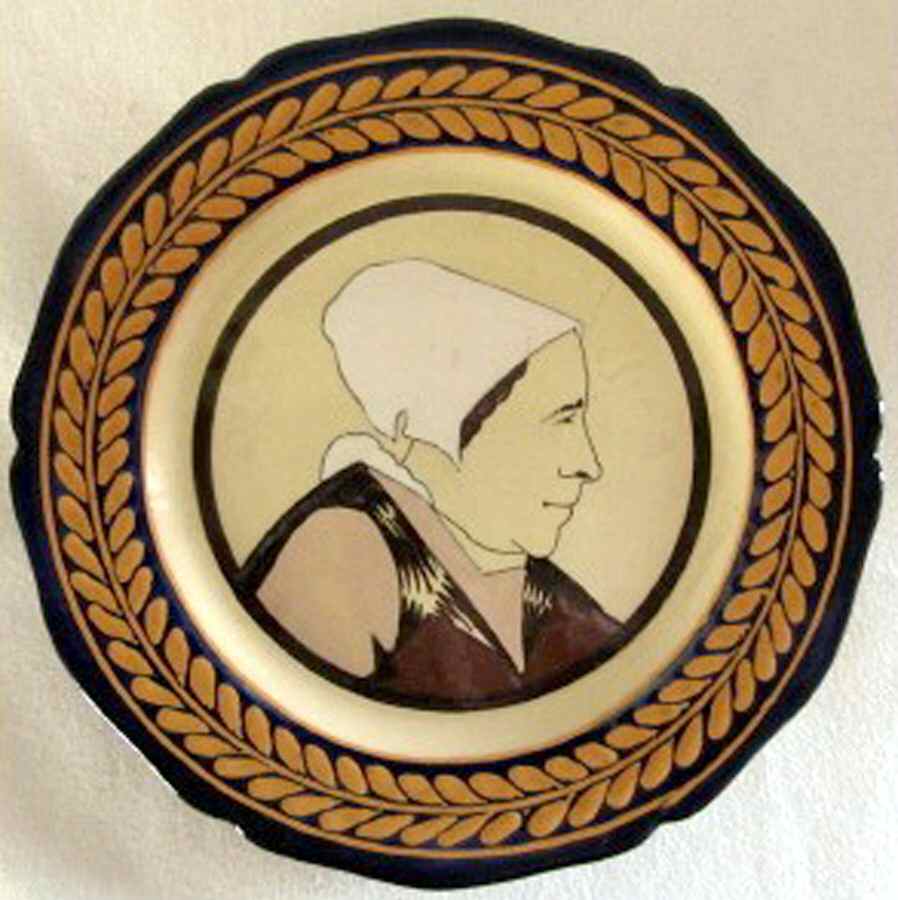 Breton Broderie Salad Plate by Quimper-1