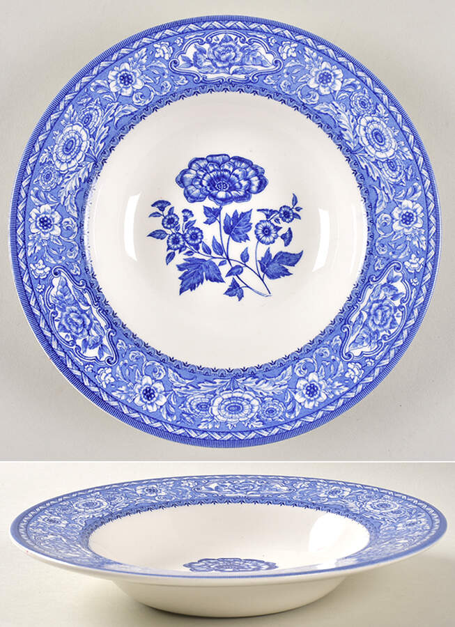 Rosemont Large Rim Soup Bowl by Queen's-1