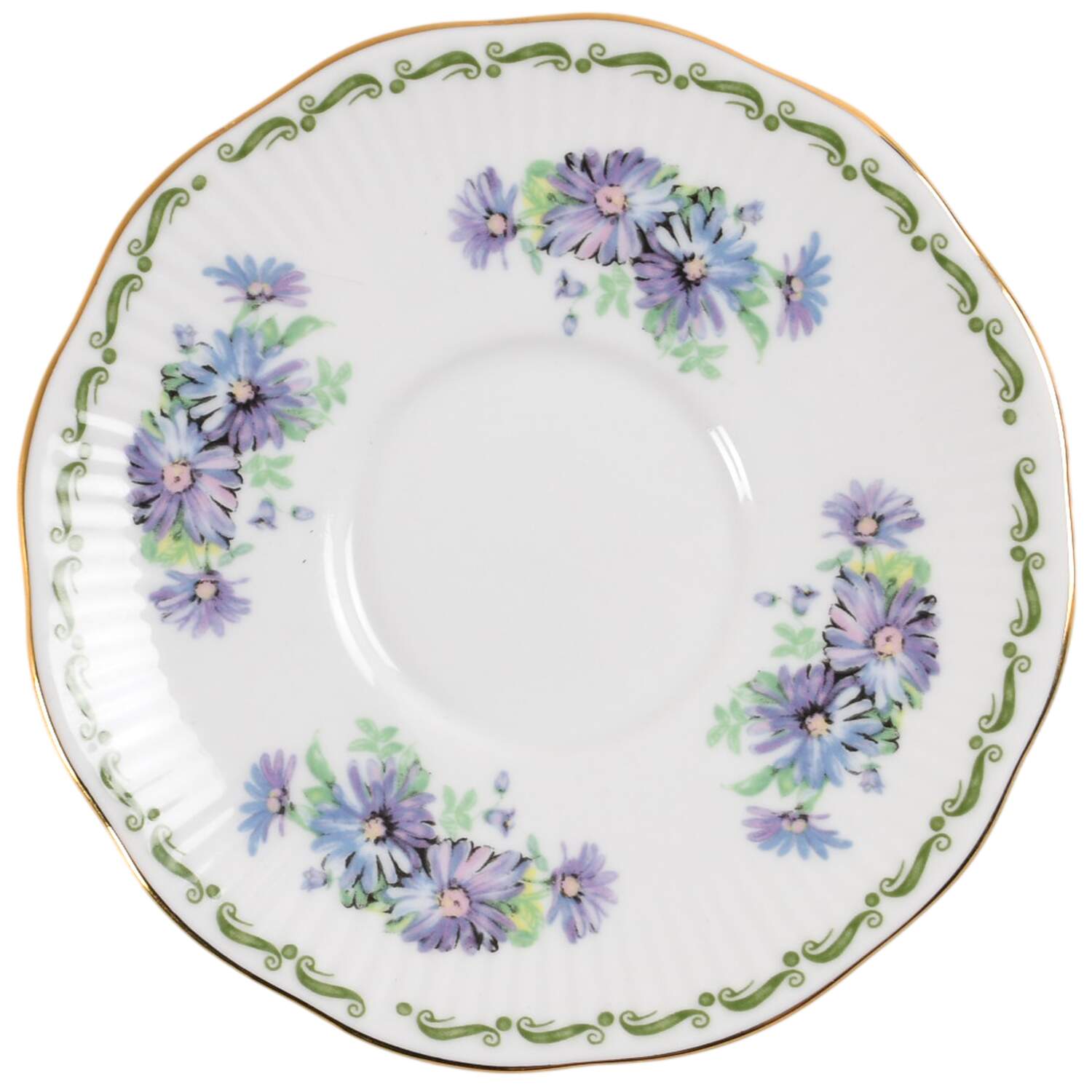 Flower of the Month Saucer for Footed Demitasse Cup by Queen's-1