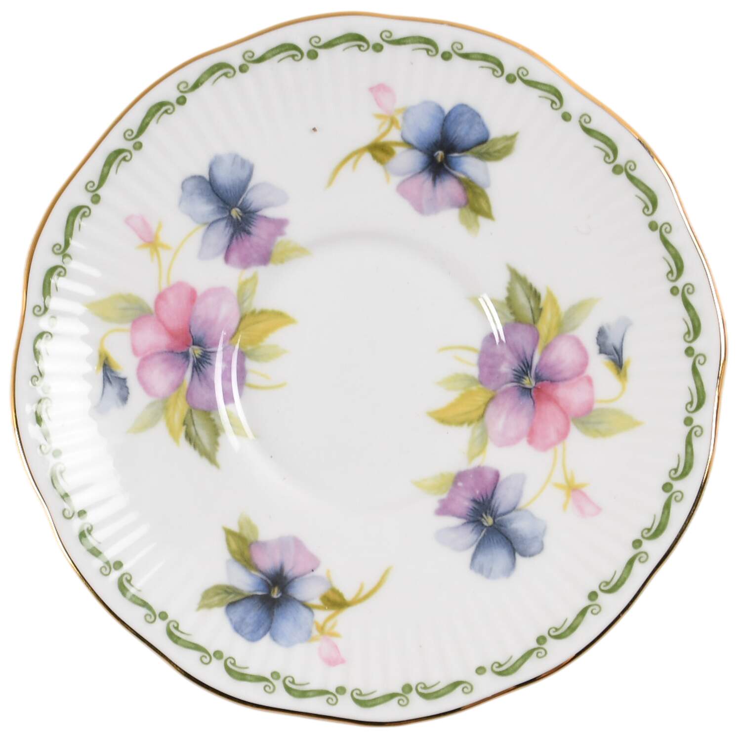 Flower of the Month Saucer for Footed Demitasse Cup by Queen's-1