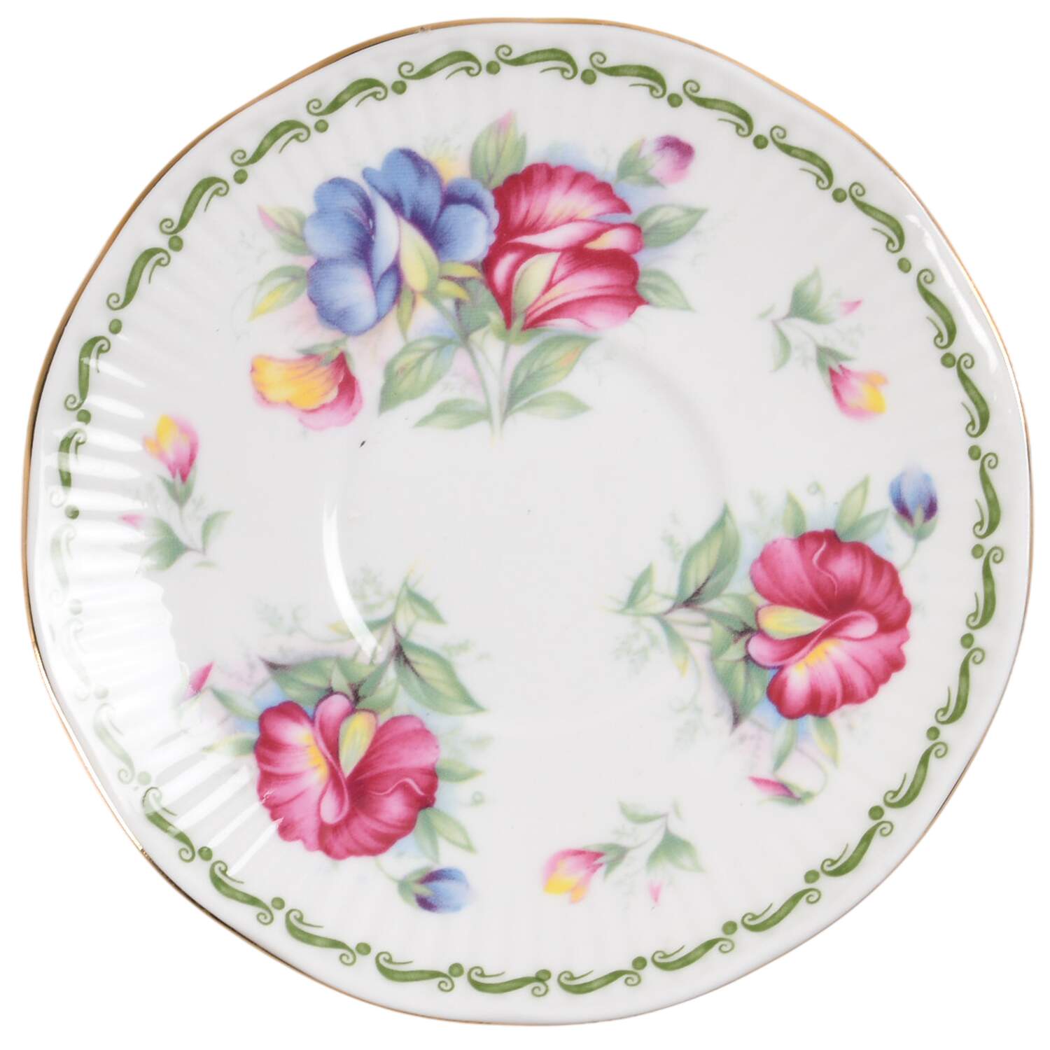 Flower of the Month Saucer for Footed Demitasse Cup by Queen's-1