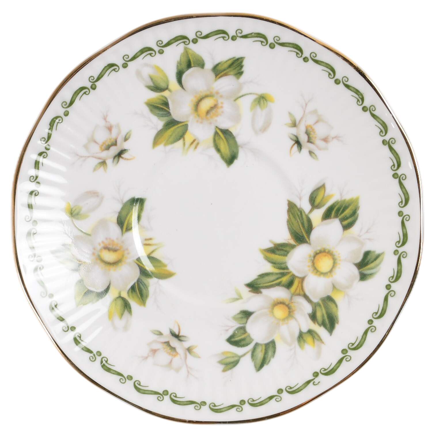 Flower of the Month Saucer for Footed Demitasse Cup by Queen's-1