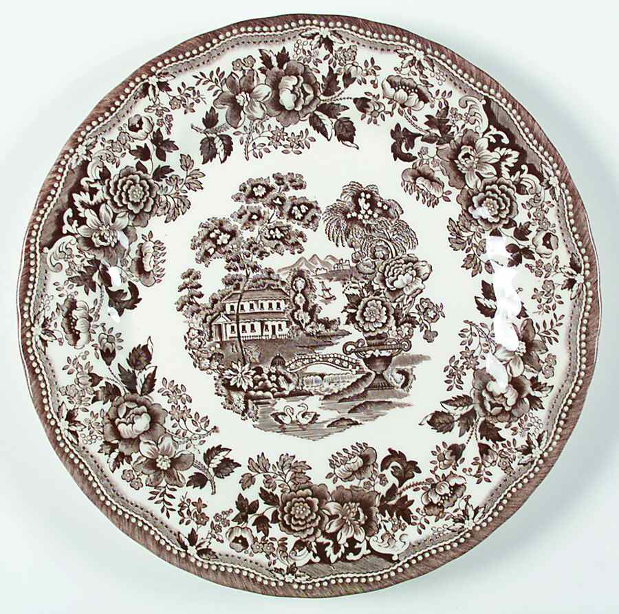 Tonquin Brown (Scalloped) Dinner Plate by Queen's-1
