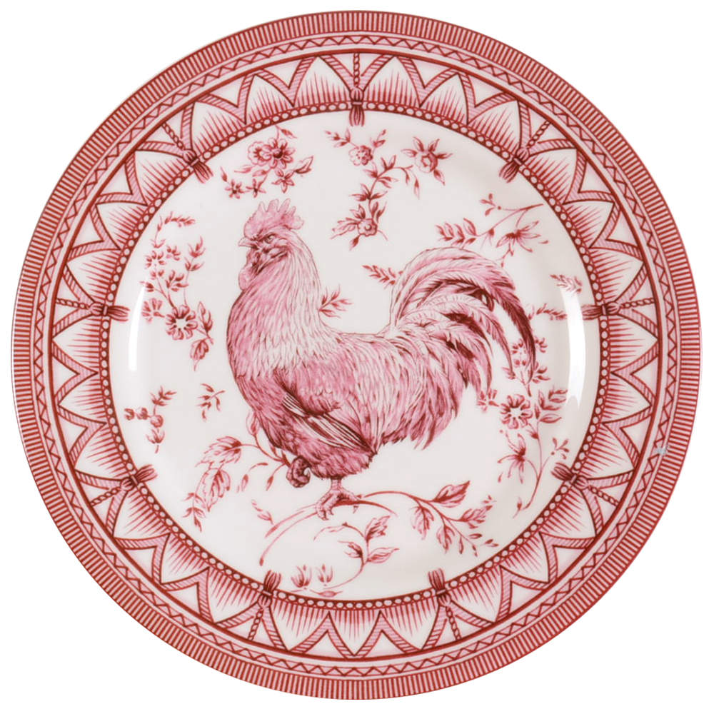 Rooster Red Salad Plate by Queen's-1