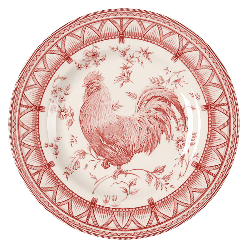 Rooster Red Salad Plate by Queen's-1