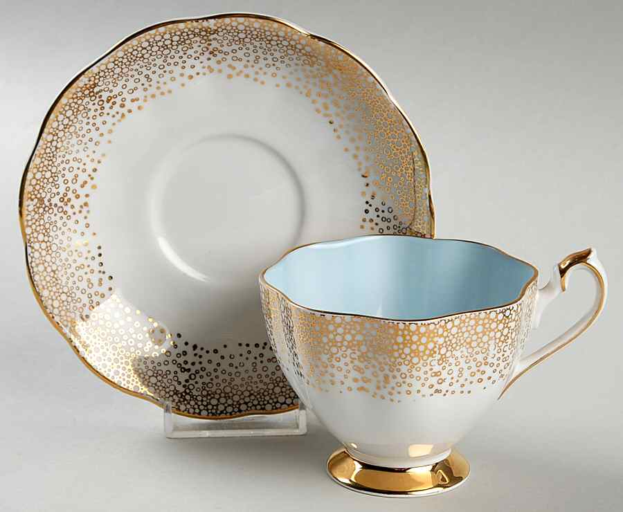 372 Footed Cup & Saucer Set by Queen Anne (England)-1