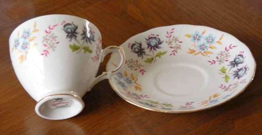 QUA50 Footed Cup & Saucer Set by Queen Anne (England)-1