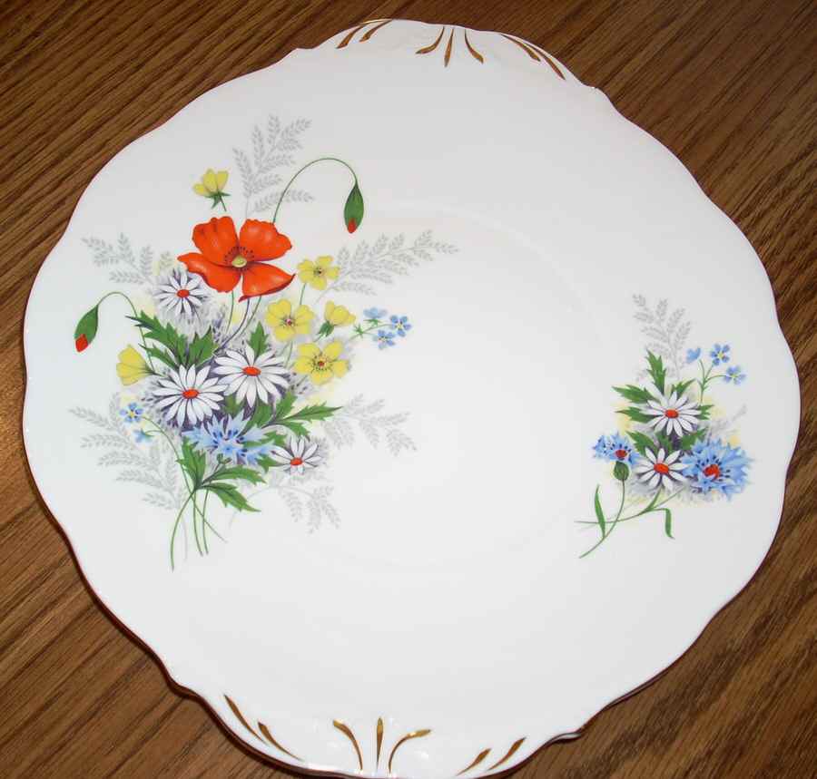 Summertime Handled Cake Plate by Queen Anne (England)-1