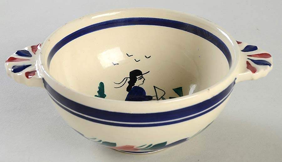 QUI71 Lugged Cereal Bowl by Quimper-1