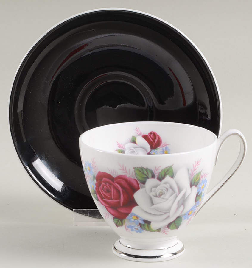 QUA51 Footed Cup & Saucer Set by Queen Anne (England)-1