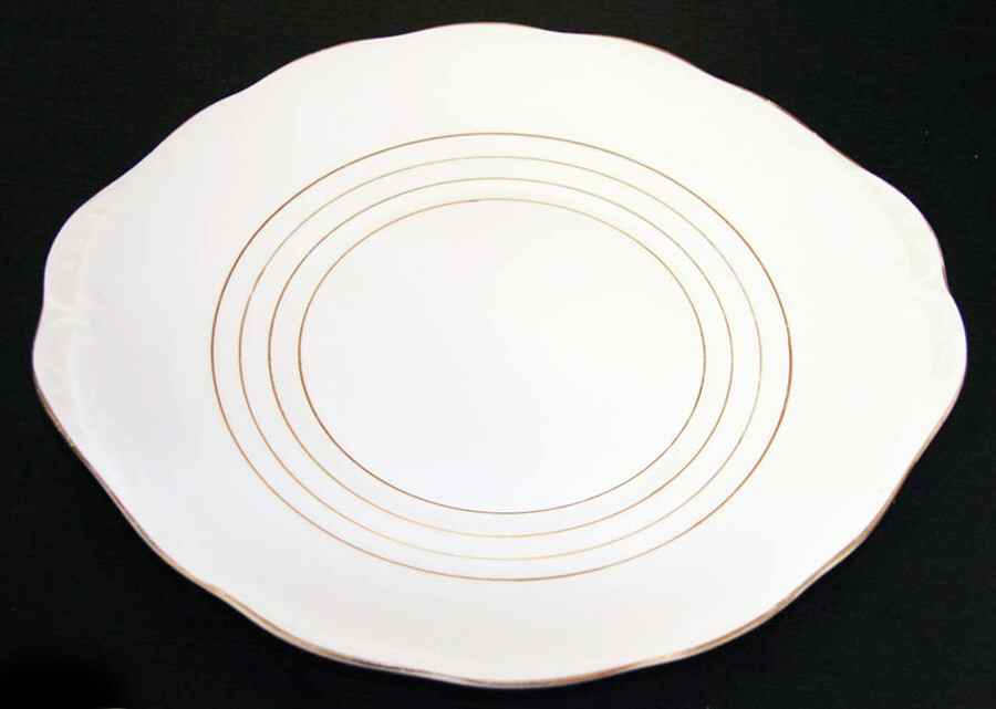 QUA52 Handled Cake Plate by Queen Anne (England)-1