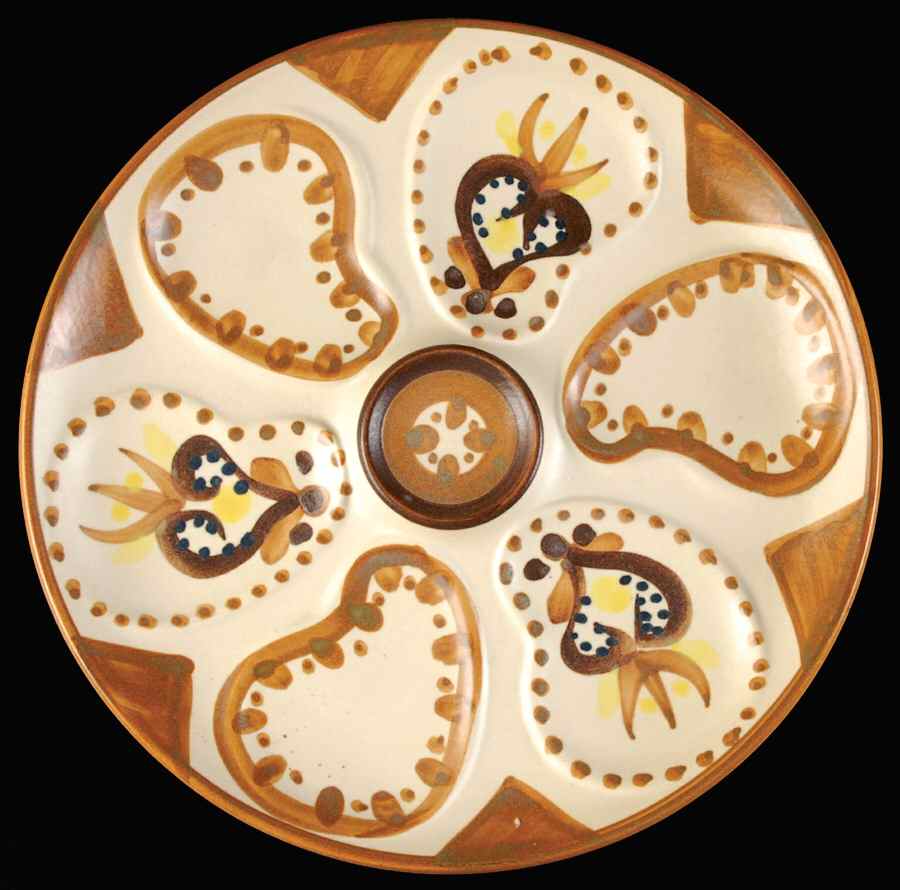 QUI74 Oyster Plate by Quimper-1