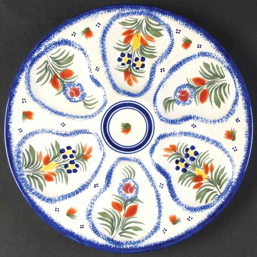 QUI75 Oyster Plate by Quimper-1