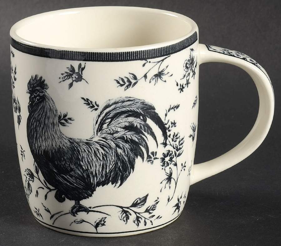 Rooster Black Mug by Queen's-1