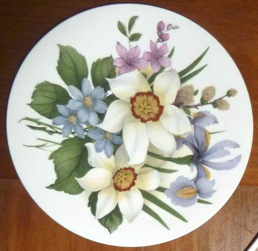 Birthday Flower (No Trim) Saucer for Flat Cup by Queen's-1