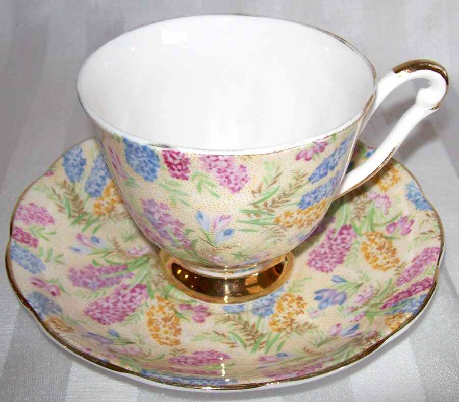 293 Footed Cup & Saucer Set by Queen Anne (England)-1