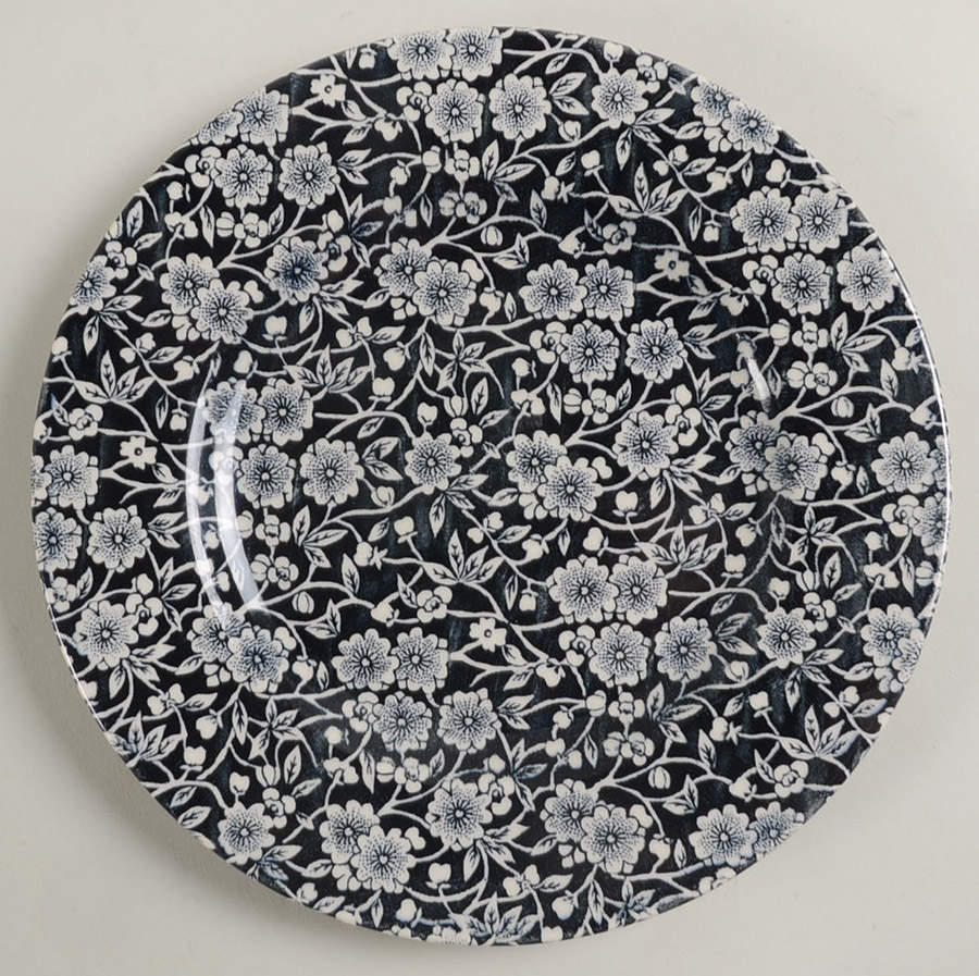 Calico Black Salad Plate by Queen's-1