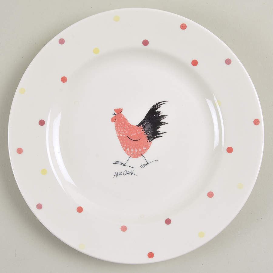 Alex Clark Rooster Salad Plate by Queen's-1