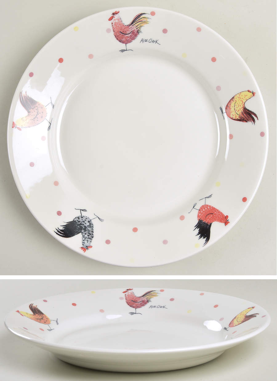 Alex Clark Rooster 11" Individual Pasta Bowl by Queen's-1
