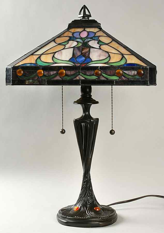 Prairie Pottery 18" Electric Lamp & Shade by Quoizel-1