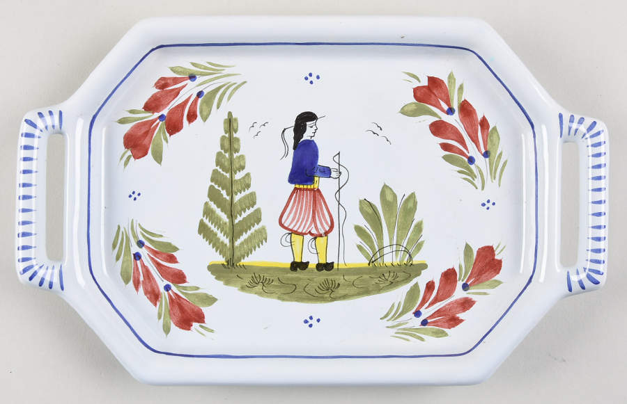 QUI18 9" Handled Tray by Quimper-1