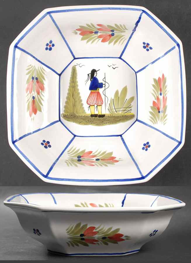 QUI18 11" Large Salad Serving Bowl by Quimper-1