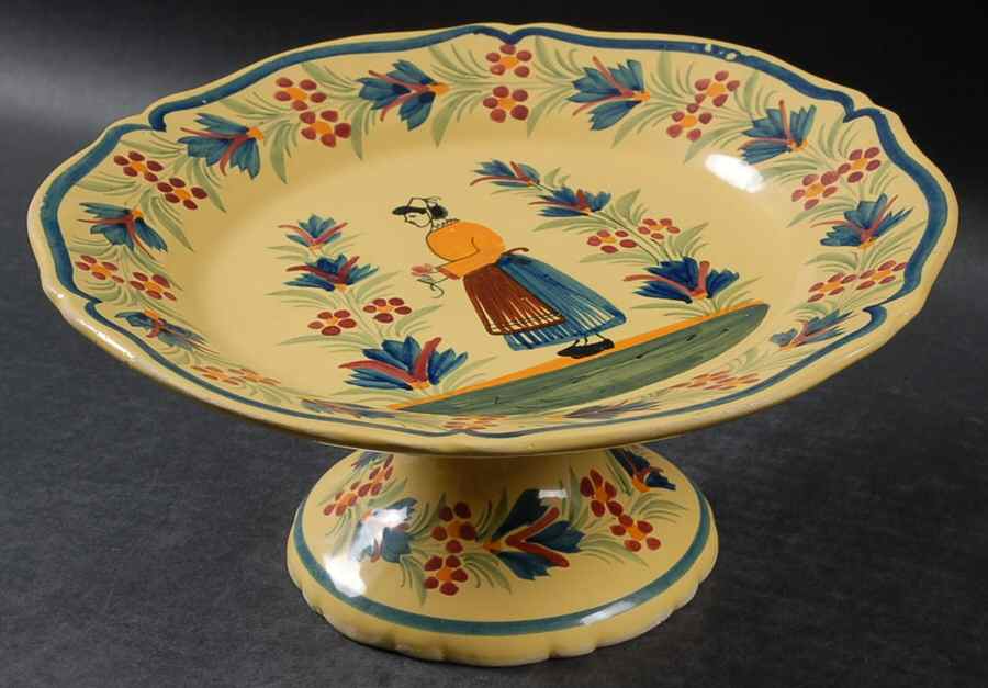 393 Round Compote (Height X Width) by Quimper-1