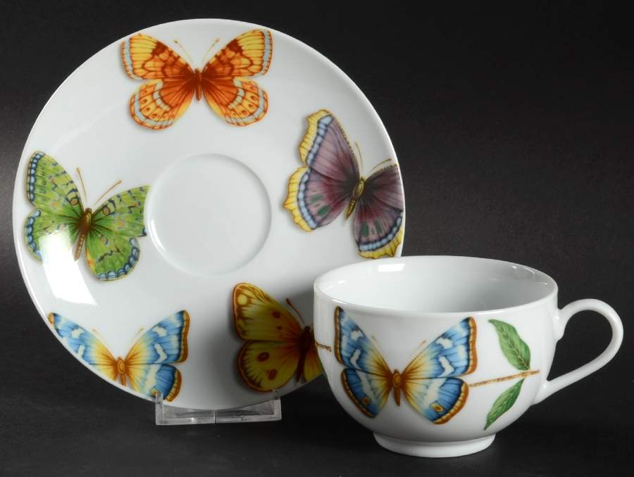 Butterfly Flat Cup & Saucer Set by Neiman Marcus-1