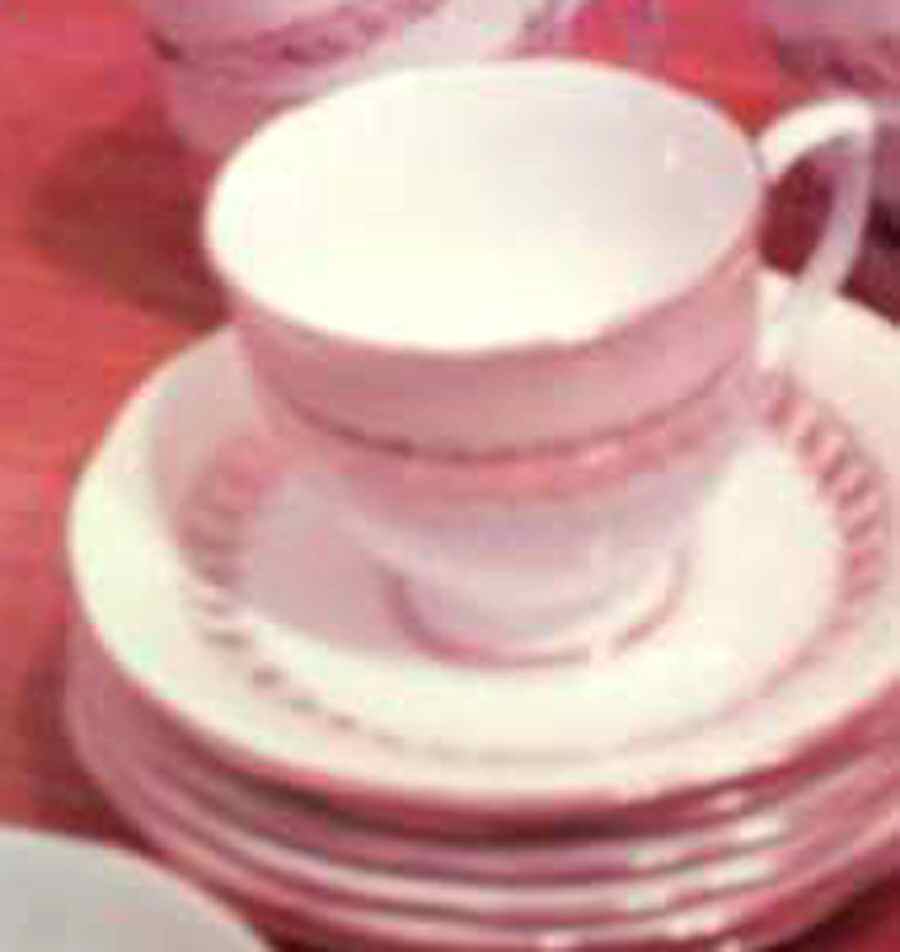 502 Footed Cup & Saucer Set by Queen Anne (England)-1