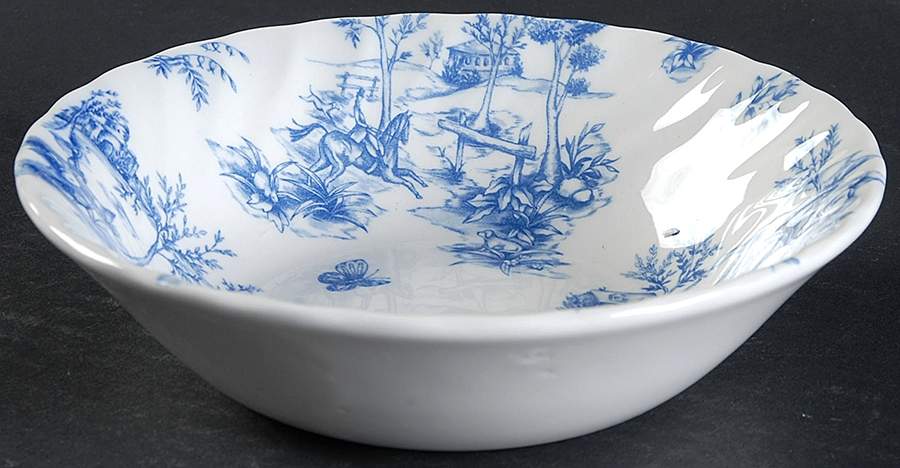 Toile Blue Soup/Cereal Bowl by Queen's-1